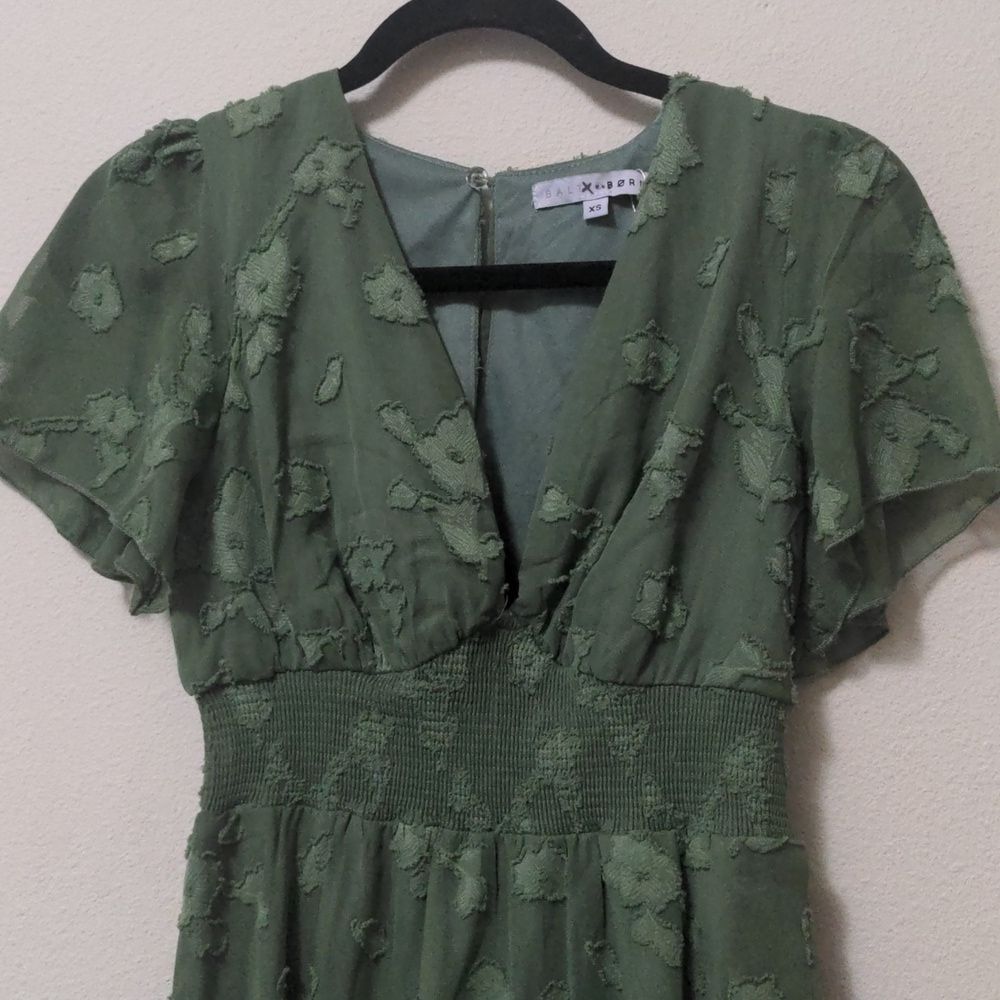 Baltic Born Sage Green Floral Midi Dress - Picture 5 of 6